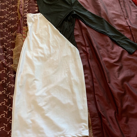 Women’s one shoulder black and white dress - Picture 2 of 5